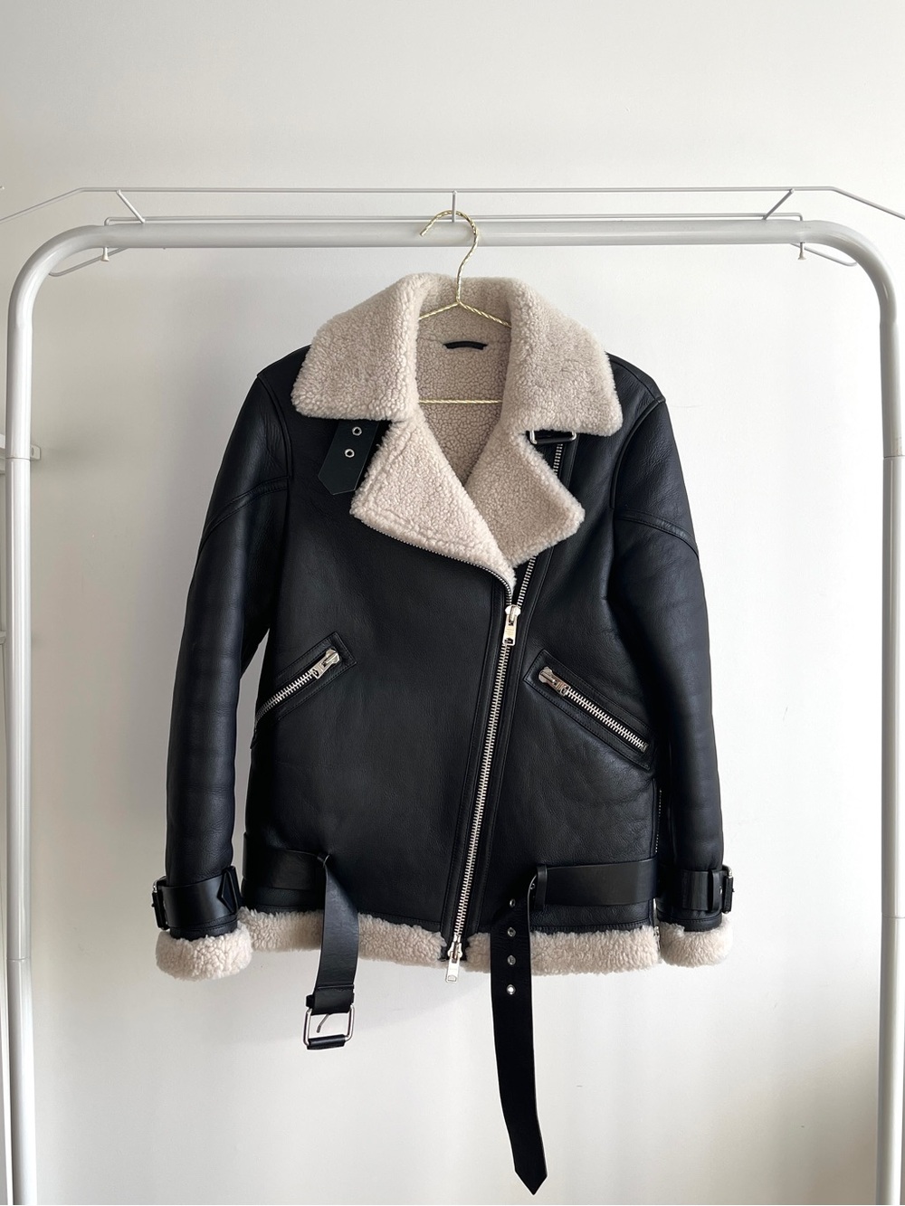 AllSaints Hawley Genuine Shearling Jacket